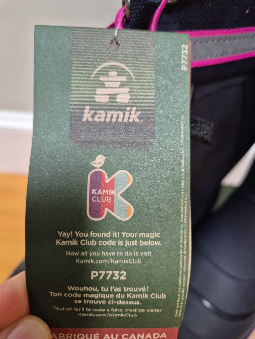 Kamik Kids Snobuster 3 Winter Snow Boots Navy Magenta Size 4 Yth NIB